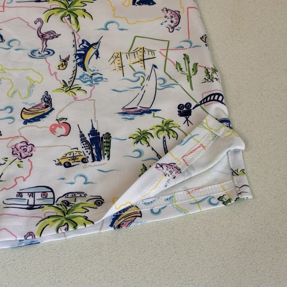 San Soleil Golf Polo Womens XL Florida Texas California Graphic White Sleeveless - Picture 7 of 8